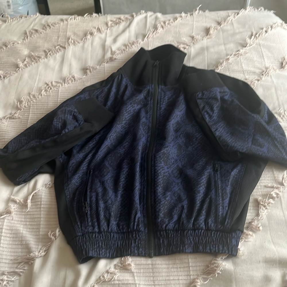 Animal print blue and black jacket! Very stylish